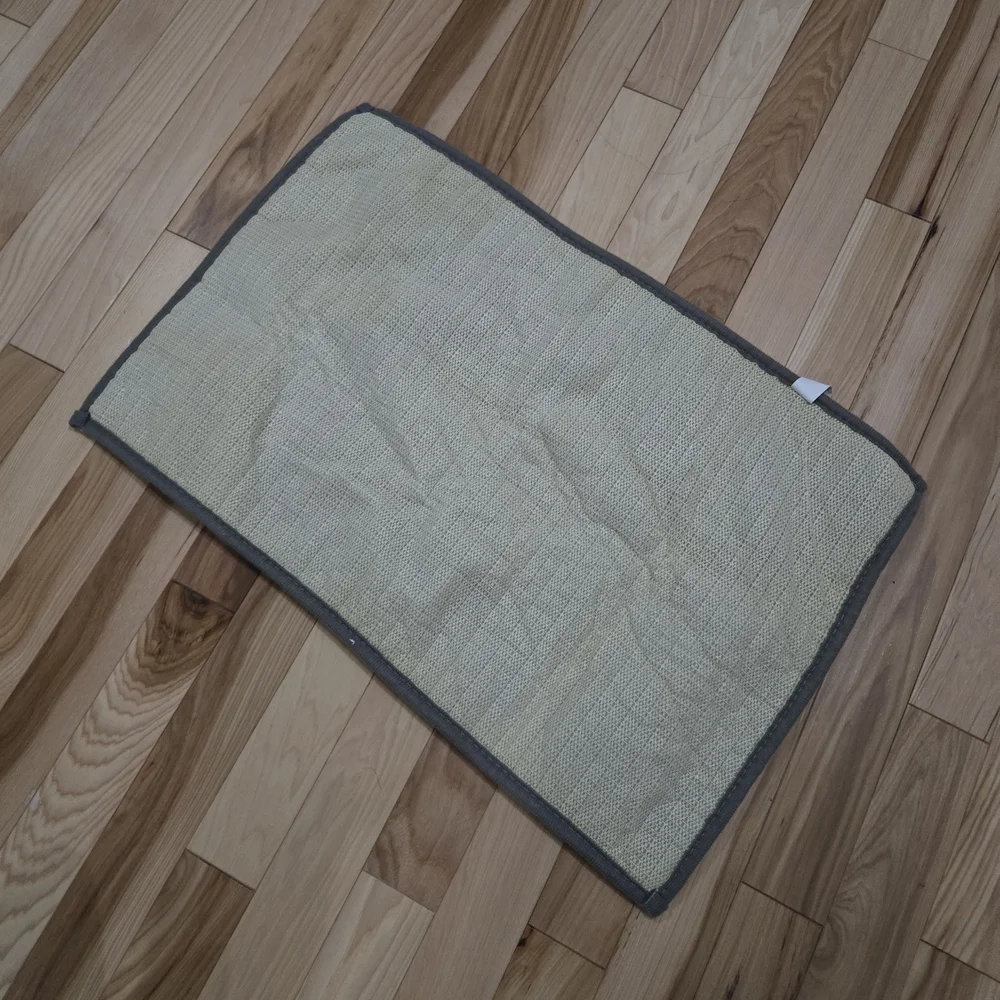 Gray Bath Mat, Absorbent Soft, 22.5 X 14.5 Inch